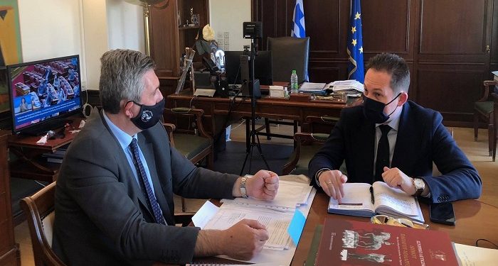 Συνάντηση του Δημάρχου Αρταίων Χρ. Τσιρογιάννη με τον Αναπληρωτή Υπουργό Εσωτερικών, Στέλιο Πέτσα