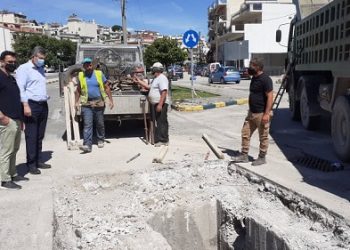 Αποκαθίσταται η καθίζηση σε τμήμα της Περιφερειακής Οδού- Ξεκίνησε το έργο.