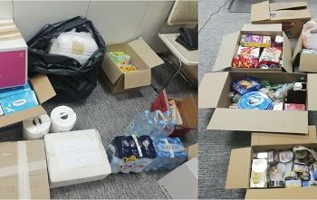 Aποστολή ειδών πρώτης ανάγκης σε πυρόπληκτους