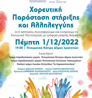 «Ημέρα Αγάπης και Προσφοράς» από τον «Ο.Κ.Π.Α.Π.Α» την Πέμπτη 01/12/2022