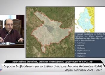 Πρώτη παρουσίαση του Σχεδίου Βιώσιμης Αστικής Ανάπτυξης του Δήμου Ιωαννιτών