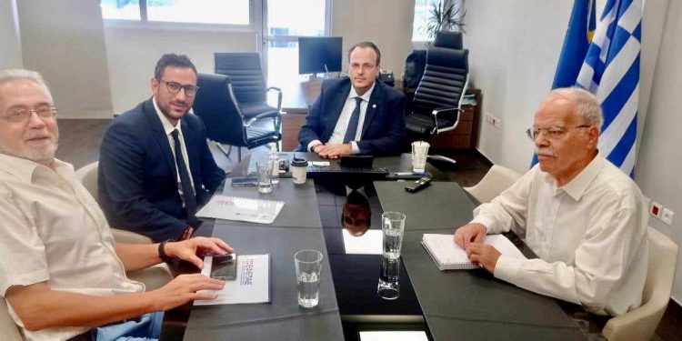 Συνάντηση του προέδρου του ΕΦΕΠΑΕ Πλάτωνα Μαρλαφέκα με τον πρόεδρο της ΜΟΔ Βασίλη Σιαδήμα