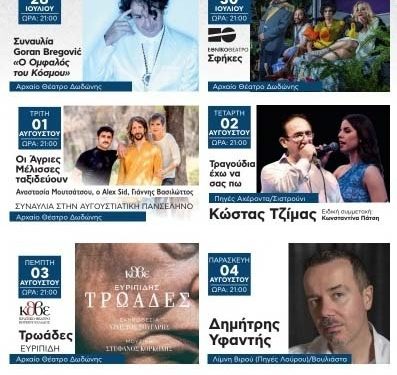 Πρόγραμμα 7ου Φεστιβάλ Δωδώνης