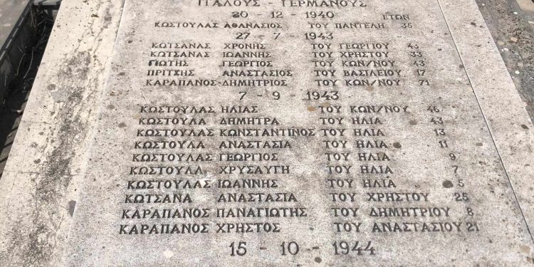 Εκδήλωση τιμής και μνήμης για τα θύματα του ναζισμού στους Ραψαίους Τερόβου