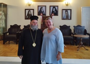 Συνάντηση του Μητροπολίτη Ιωαννίνων Μαξίμου με την Τατιάνα Καλογιάννη