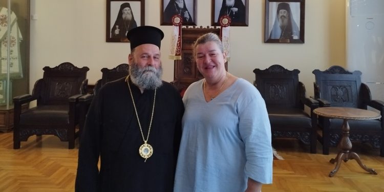 Συνάντηση του Μητροπολίτη Ιωαννίνων Μαξίμου με την Τατιάνα Καλογιάννη