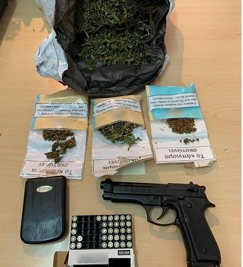 Συνελήφθη ημεδαπόςστα Ιωάννινα για παραβάσεις περί ναρκωτικών και όπλων