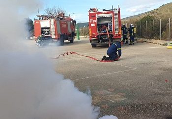 Άσκηση της Πυροσβεστικής στο Νηπιαγωγείο και Δημοτικό Σχολείο Μεσοποτάμου