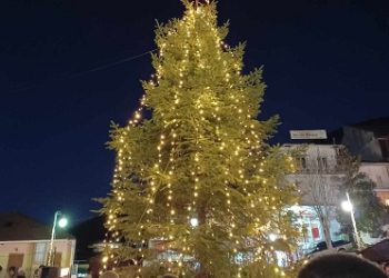 Φωταγωγήθηκε το χριστουγεννιάτικο δέντρο του Δήμου Κόνιτσας