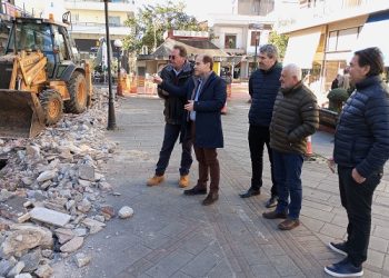 Ο Δήμαρχος Αρταίων στις εργασίες του open Mall στην πλατεία Μονοπωλίου: «Είμαστε βέβαιοι ότι το χρονοδιάγραμμα των εργασιών θα τηρηθεί με ακρίβεια»