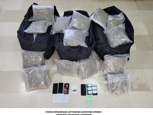 81,5 κιλά ακατέργαστης κάνναβης κατάσχεσε το Τμήμα Δίωξης Ναρκωτικών της Υποδιεύθυνσης Ασφάλειας Ιωαννίνων