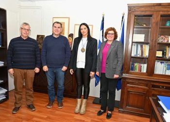 Συνάντηση των Πρυτανικών Αρχών του Πανεπιστημίου Ιωαννίνων με την αθλήτρια Έλενα Παπασταματοπούλου