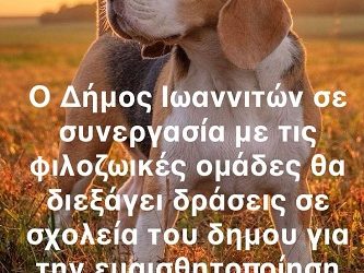 Ο δήμος Ιωαννιτών συμμετέχει ενεργά στην παγκόσμια ημέρα αδέσποτων