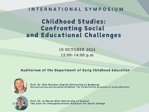 Πανεπιστήμιο Ιωαννίνων: Διεθνές συμπόσιο με τίτλο « Childhood Studies: Confronting Social and Educational Challenges »