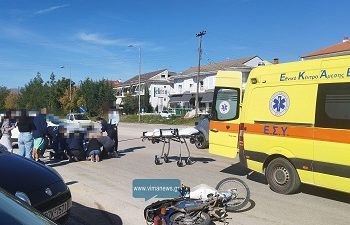 Τροχαίο ατύχημα με την εμπλοκή οχήματος και δικύκλου