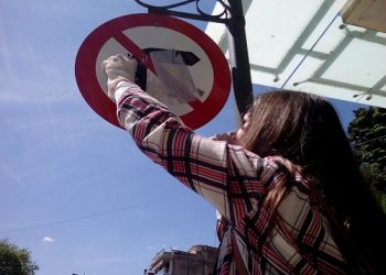 Δράση καθαρισμού πινακίδων με πρωτοβουλία των Paguristas