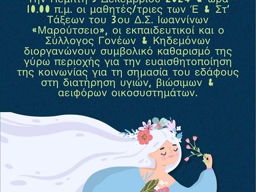 Παγκόσμια ημέρα εδάφους 05/12/2024, 3ο δημοτικό σχολείο Ιωαννίνων “Μαρούτσειο”