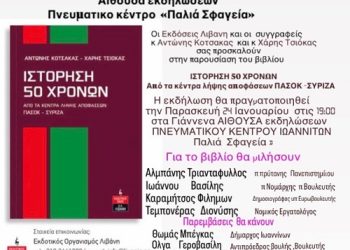 Παρουσίαση βιβλίου του Αντώνη Κοτσακά και Θεοχάρη Τσιόκα 24 Ιανουαρίου