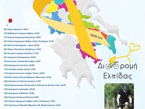 Δήμος Αρταίων: Συμβολική ποδηλατική διαδρομή αφιερωμένη στα παιδιά που μάχονται με τον καρκίνο