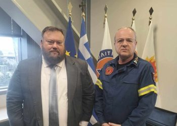 Συνάντηση Βουλευτή Πρεβέζης κ. Σπύρου Κυριάκη με τον Αρχηγό του Πυροσβεστικού Σώματος κ. Θεόδωρο Βάγια