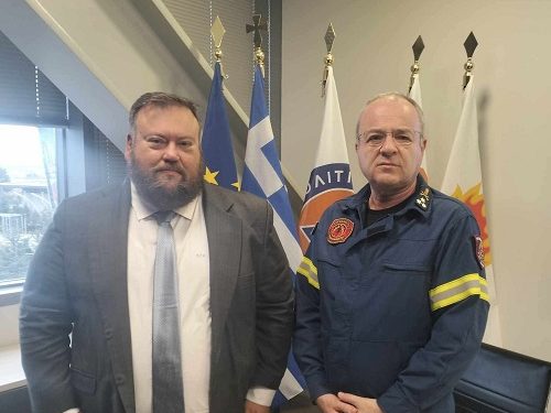 Συνάντηση Βουλευτή Πρεβέζης κ. Σπύρου Κυριάκη με τον Αρχηγό του Πυροσβεστικού Σώματος κ. Θεόδωρο Βάγια
