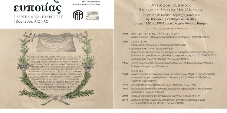 Εγκαίνια έκθεσης “Αντίδωρο Ευποίας: Ευεργεσία και Ευεργέτες 18ος – 20ος αιώνας”