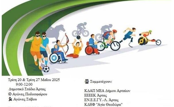 1ο ΑΘΛΗΤΙΚΟ ΦΕΣΤΙΒΑΛ ΑμεΑ: «Δύναμη – Έμπνευση – Συμμετοχή»