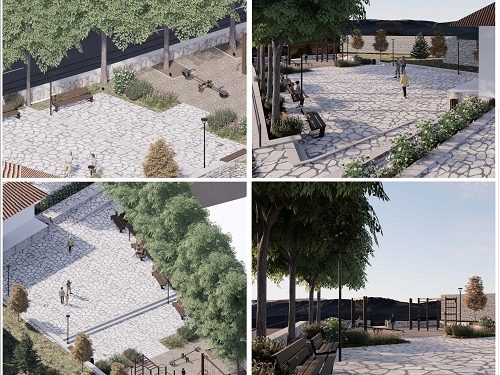 Ανάπλαση πλατειών Κοινοτήτων Αγίου Κοσμά και Αρετής