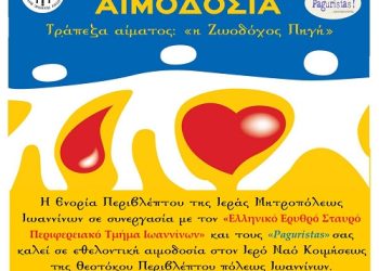 Eθελοντική αιμοδοσία από την Ενορία Περιβλέπτου