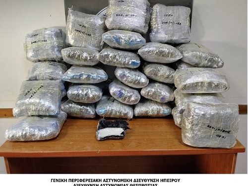 Δραπέτης οδηγός μοτοσυκλέτας εντοπίστηκε με 32 κιλά ακατέργαστης κάνναβης και 450 γραμμάρια κοκαΐνης