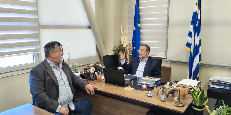 Συνάντηση του Δημάρχου Πωγωνίου κ. Κωνσταντίνου Καψάλη με τον Δήμαρχο Μινώα Πεδιάδας κ. Βασίλειο Κεγκέρογλου