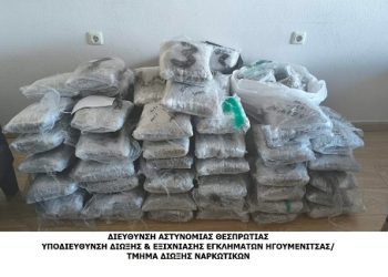 Ηγουμενίτσα: Κατασχέθηκαν 96 κιλά ανατέργαστης κάνναβης
