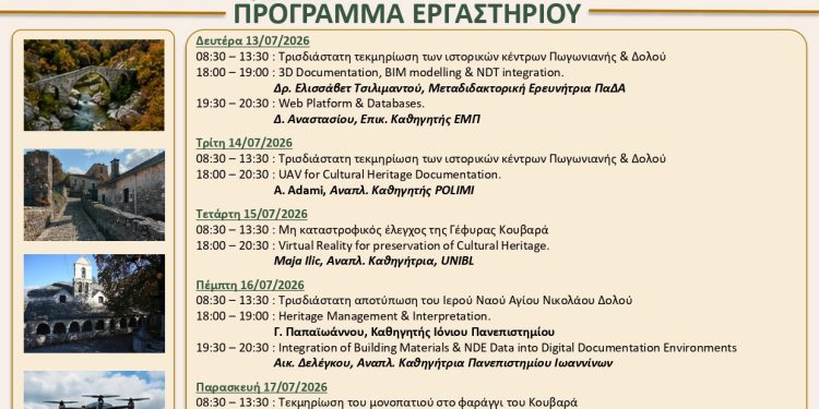 Το Πωγώνι στο επίκεντρο της επιστημονικής έρευνας: Ξεκίνησε το 3ο Εργαστήριο Τεκμηρίωσης και Ανάδειξης Πέτρινων Γεφυριών